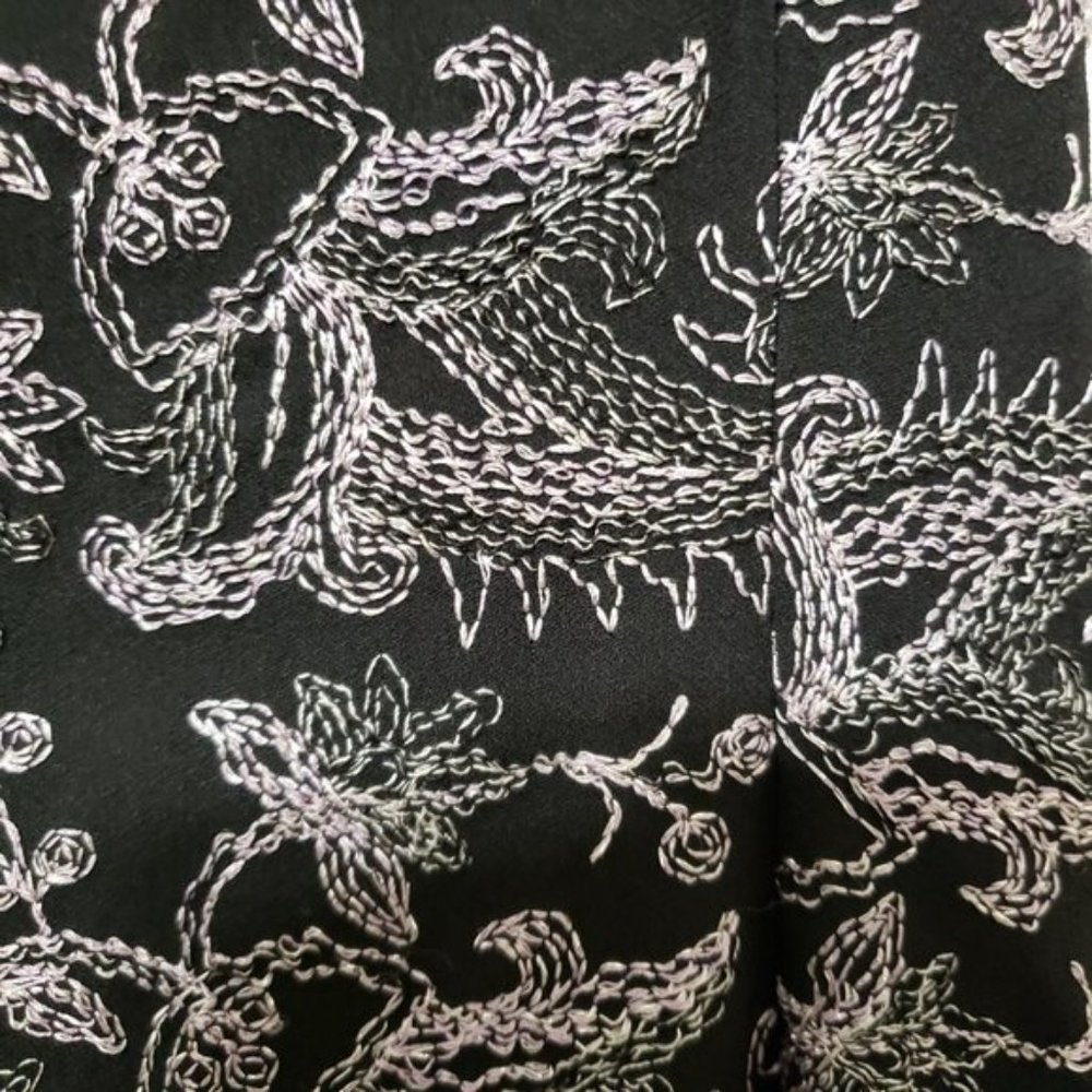 Nicole Miller sleeveless embroidered dress Size 8 - Picture 3 of 10